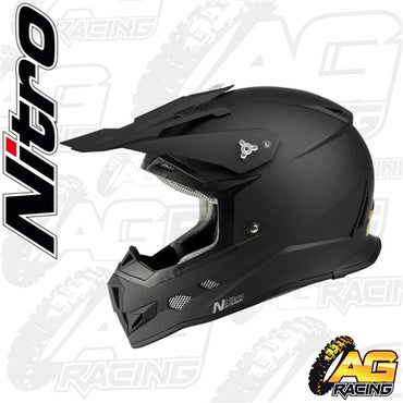 Nitro Helmet MX 700 Uno Black Satin Adult