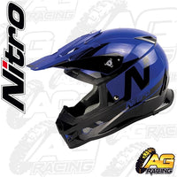 Nitro Helmet MX 700 Holeshot Black Blue Adult