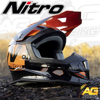 Nitro Helmet MX 700 Holeshot Black Orange Adult