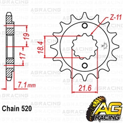 Apico Steel Front Sprocket 520 Pitch For Honda XR 250 S 1996