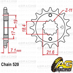 Apico Steel Front Sprocket 520 Pitch For Honda NX 250 1988-1993