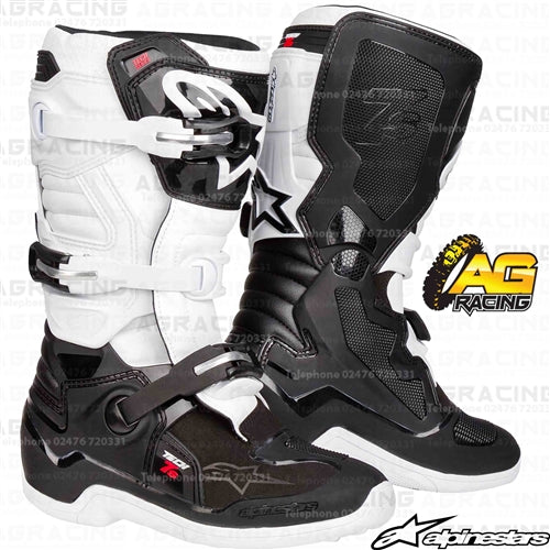 Alpinestars Tech 7S Youth Kids Boots Black White