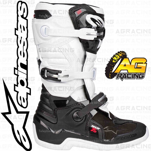 Alpinestars Tech 7S Youth Kids Boots Black White