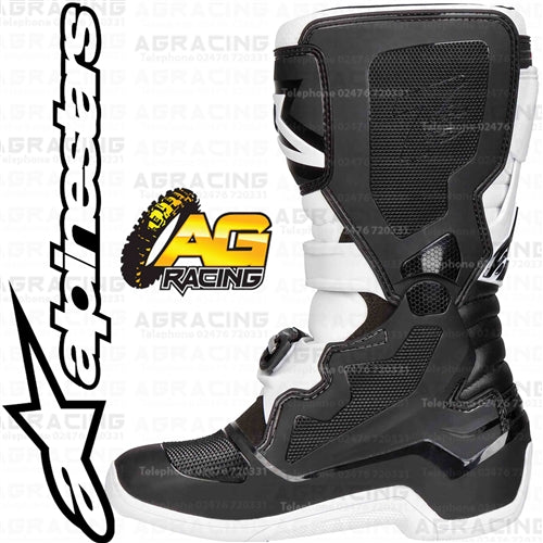 Alpinestars Tech 7S Youth Kids Boots Black White