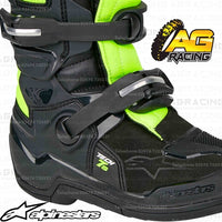 Alpinestars Tech 7S Youth Kids Boots Black Yellow Flo