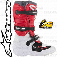 Alpinestars Tech 7S Youth Kids Boots White Red Grey