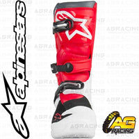 Alpinestars Tech 7S Youth Kids Boots White Red Grey