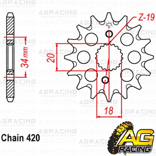 Apico Steel Front Sprocket 420 Pitch For Honda CRF 150R 2007-2019