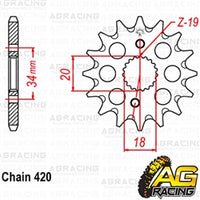 Apico Steel Front Sprocket 420 Pitch For Honda CRF 150RB 2007-2019