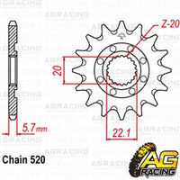 Apico Steel Front Sprocket 520 Pitch For Yamaha YZ 250F YZF 250 2001-2020