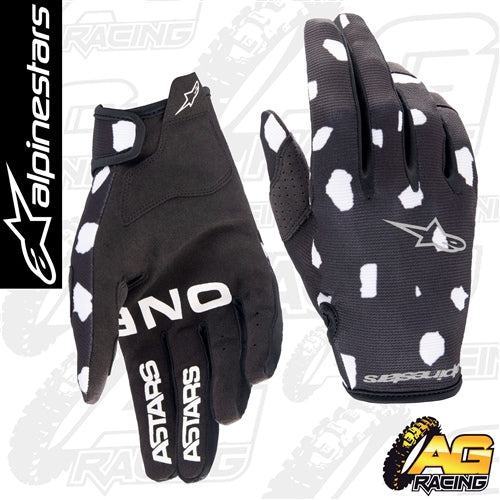 Alpinestars 2023 Radar Black White Kids Gloves