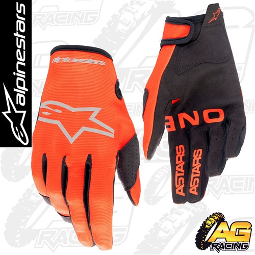Alpinestars 2023 Radar Hot Orange Kids Gloves