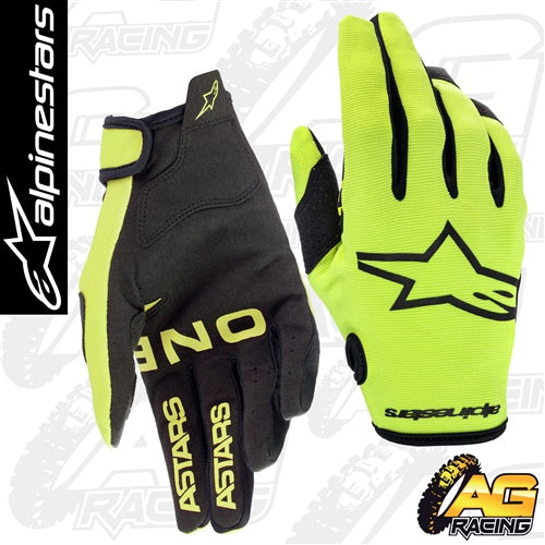 Alpinestars 2023 Radar Yellow Fluo Kids Gloves