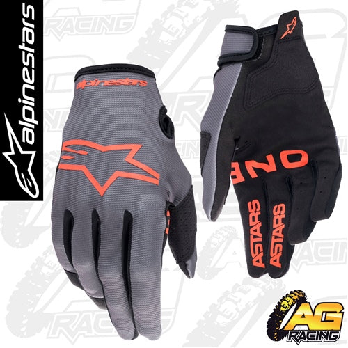 Alpinestars 2023 Radar Magnet Neon Red Kids Gloves