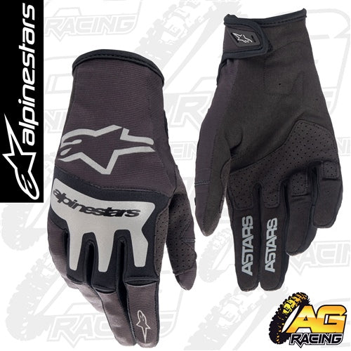 Alpinestars 2023 Techstar Black Brushed Silver Gloves