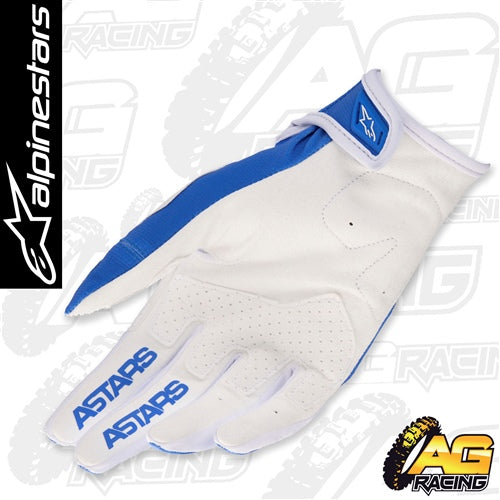 Alpinestars 2023 Techstar UCLA Blue Brushed Gold Gloves