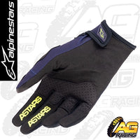 Alpinestars 2023 Techstar Night Navy Yellow Gloves