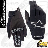 Alpinestars 2023 Radar Black Brushed Silver Gloves