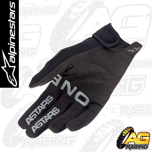 Alpinestars 2023 Radar Black Brushed Silver Gloves