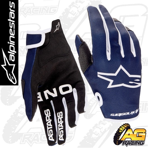 Alpinestars 2023 Radar Night Navy White Gloves