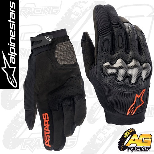 Alpinestars 2023 Megawatt Black Red Fluo Gloves