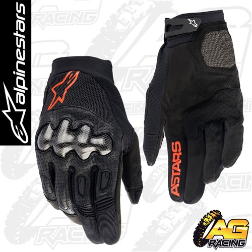 Alpinestars 2023 Megawatt Black Red Fluo Gloves