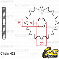 Apico Steel Front Sprocket 428 Pitch For Suzuki TSX 125 LC (Suzuki TS 125X) All 1984-1991
