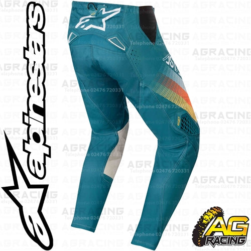 Alpinestars  Techstar Venom Petrol White Orange Fluo Pants Trousers