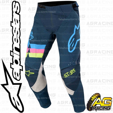 Alpinestars  Techstar Venom Navy Aqua Pink Fluo Pants Trousers