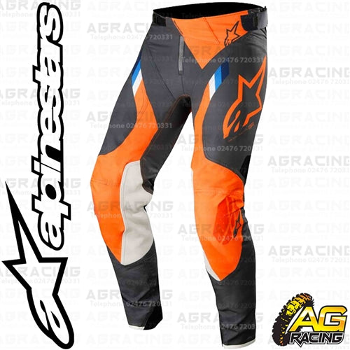 Alpinestars 2019 SuperTech Anthracite Orange Fluo Pants Trousers Motocross Enduro