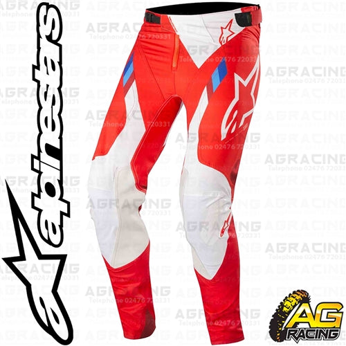 Alpinestars 2019 SuperTech Red White Pants Trousers Motocross Enduro