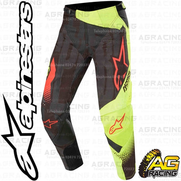Alpinestars  Techstar Factory Black Yellow Fluo Red Fluo Pants Trousers
