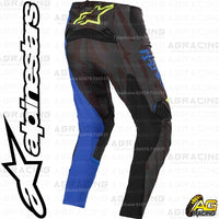 Alpinestars  Techstar Factory Black Dark Blue Yellow Fluo Pants Trousers
