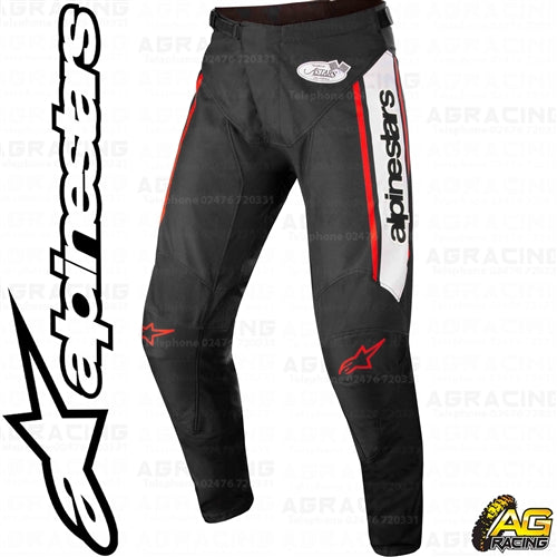 Alpinestars  Racer Flagship Black White Red Fluo Pants Trousers