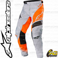 Alpinestars  Racer Supermatic Light Grey Orange Fluo Black Pants Trousers