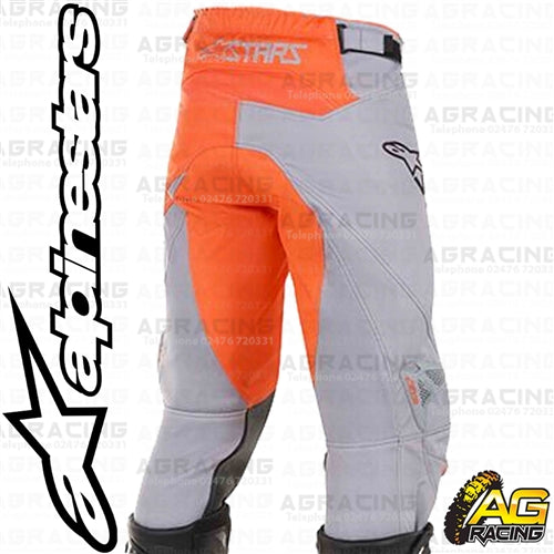 Alpinestars  Racer Supermatic Light Grey Orange Fluo Black Pants Trousers