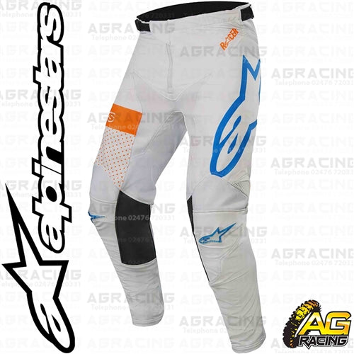 Alpinestars  Racer Tech Atomic Cool Grey Mid Blue Orange Fluo Pants Trousers