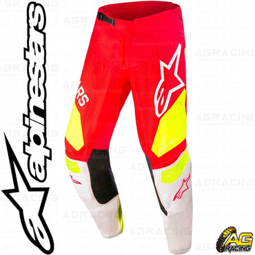 Alpinestars  Racer Factory Red Fluo White Yellow Fluo Pants Youth Children's Trousers