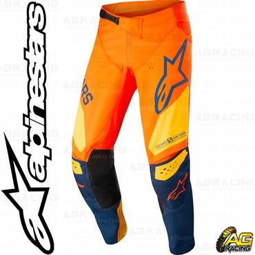 Alpinestars  Racer Factory Orange Dark Blue Warm Yellow Pants Youth Children's Trousers