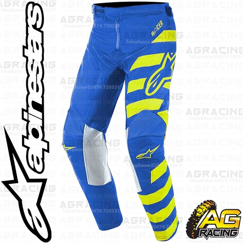 Alpinestars Racer Braap Blue Yellow Fluo Kids Pants