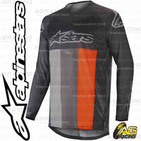 Alpinestars  Techstar Venom Anthracite Grey Orange Fluo Race Jersey