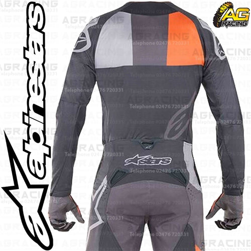 Alpinestars  Techstar Venom Anthracite Grey Orange Fluo Race Jersey