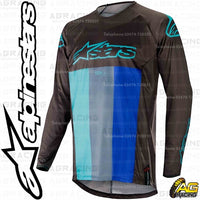 Alpinestars  Techstar Venom Black Turquoise Blue Race Jersey