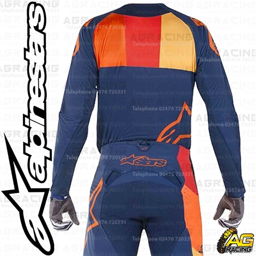 Alpinestars  Techstar Venom Dark Blue Red Tangerine Race Jersey