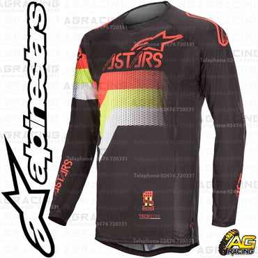 Alpinestars  Techstar Venom Black Red Fluo Yellow Fluo Race Jersey Shirt