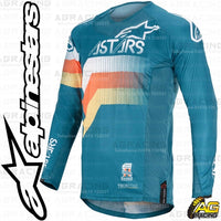 Alpinestars  Techstar Venom Petrol White Orange Race Jersey Shirt