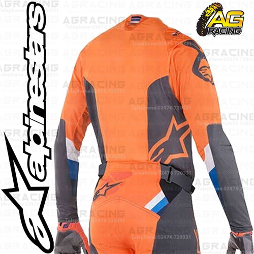 Alpinestars 2019 SuperTech Anthracite Orange Fluo Race Jersey Shirt Top Motocross Enduro