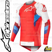 Alpinestars 2019 SuperTech Red White Race Jersey Shirt Top Motocross Enduro