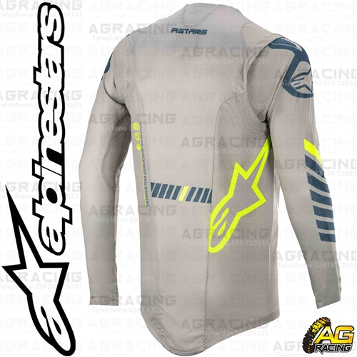 Alpinestars  SuperTech Grey Navy Yellow Fluo Race Jersey Shirt