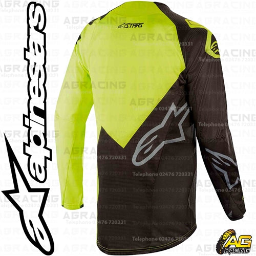 Alpinestars  Techstar Factory Black Yellow Fluo Race Jersey Shirt